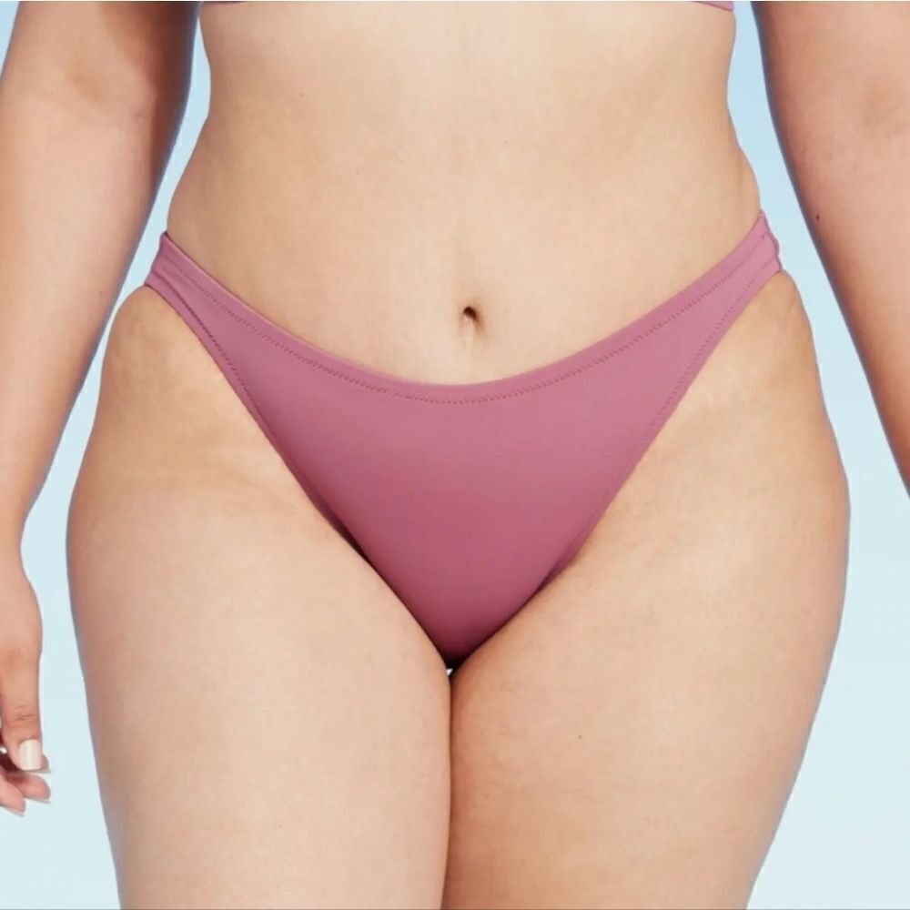 Women's High Leg Extra Cheeky Bikini Bottom - Shade & Shore, Mauve L